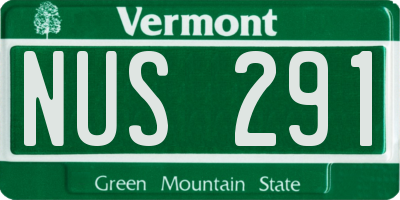 VT license plate NUS291