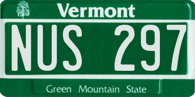 VT license plate NUS297