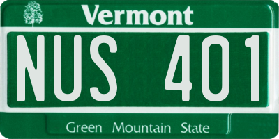 VT license plate NUS401
