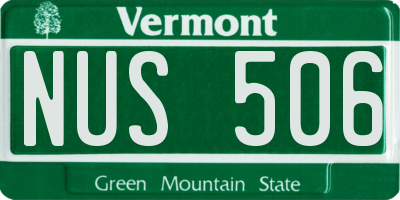 VT license plate NUS506