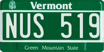 VT license plate NUS519