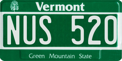 VT license plate NUS520