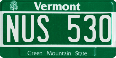 VT license plate NUS530