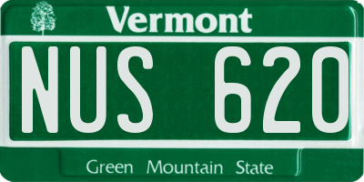 VT license plate NUS620