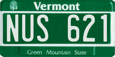 VT license plate NUS621