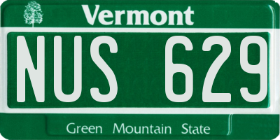 VT license plate NUS629