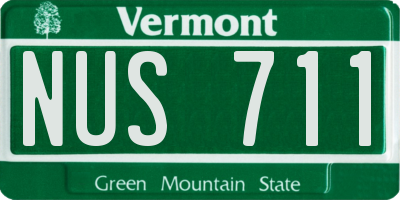 VT license plate NUS711