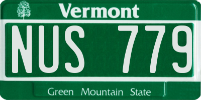 VT license plate NUS779
