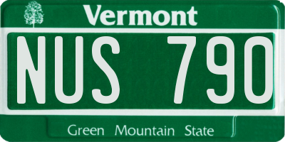 VT license plate NUS790