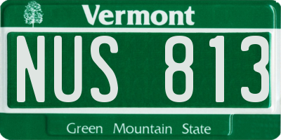 VT license plate NUS813