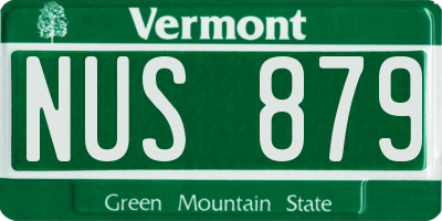 VT license plate NUS879