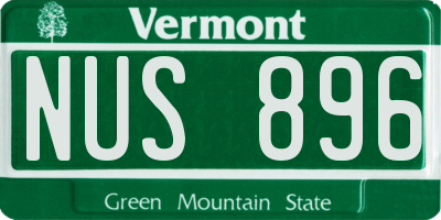 VT license plate NUS896
