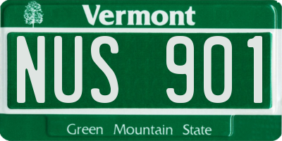 VT license plate NUS901