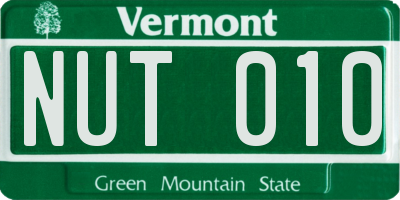 VT license plate NUT010
