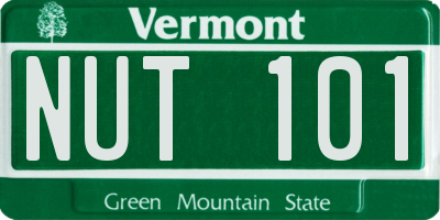 VT license plate NUT101