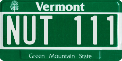 VT license plate NUT111