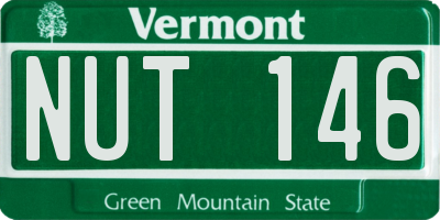 VT license plate NUT146
