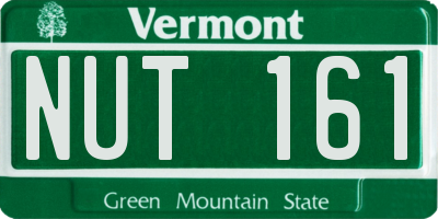 VT license plate NUT161