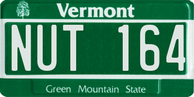 VT license plate NUT164