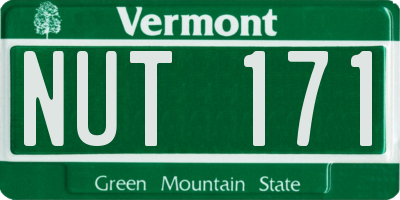 VT license plate NUT171