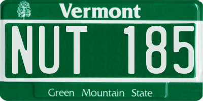 VT license plate NUT185