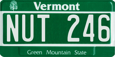 VT license plate NUT246