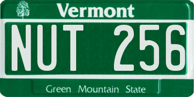 VT license plate NUT256