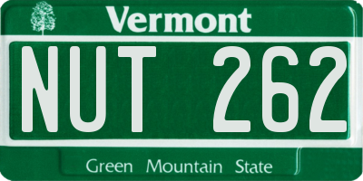 VT license plate NUT262