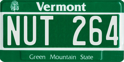 VT license plate NUT264
