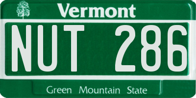 VT license plate NUT286