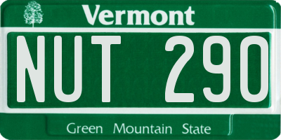 VT license plate NUT290