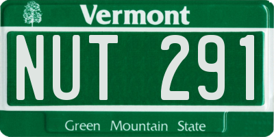 VT license plate NUT291