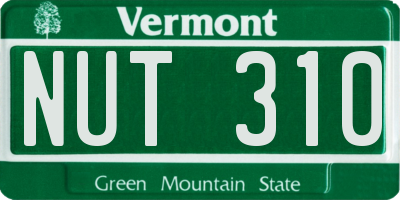 VT license plate NUT310