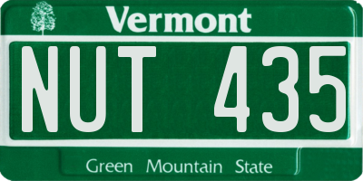 VT license plate NUT435