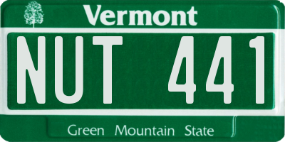 VT license plate NUT441