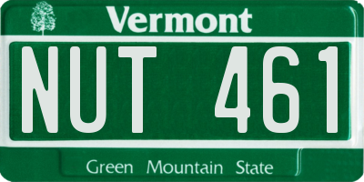 VT license plate NUT461