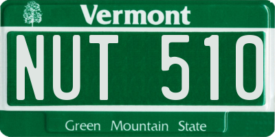 VT license plate NUT510