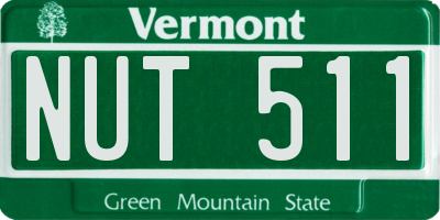 VT license plate NUT511