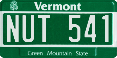 VT license plate NUT541