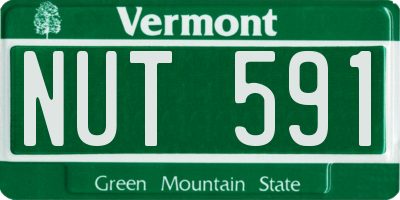 VT license plate NUT591