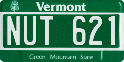 VT license plate NUT621