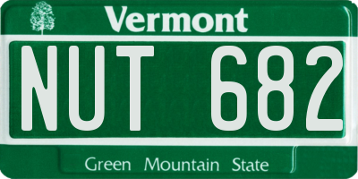 VT license plate NUT682