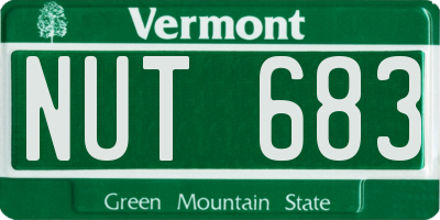 VT license plate NUT683