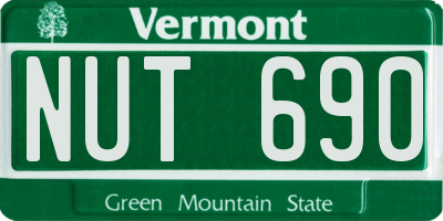 VT license plate NUT690