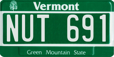 VT license plate NUT691