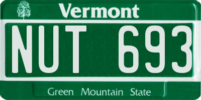 VT license plate NUT693