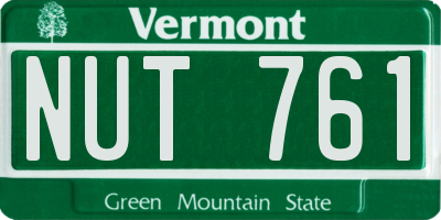 VT license plate NUT761
