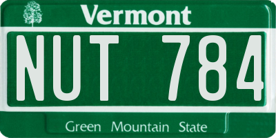 VT license plate NUT784