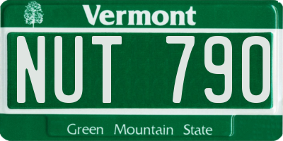 VT license plate NUT790