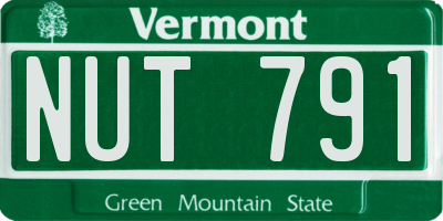 VT license plate NUT791